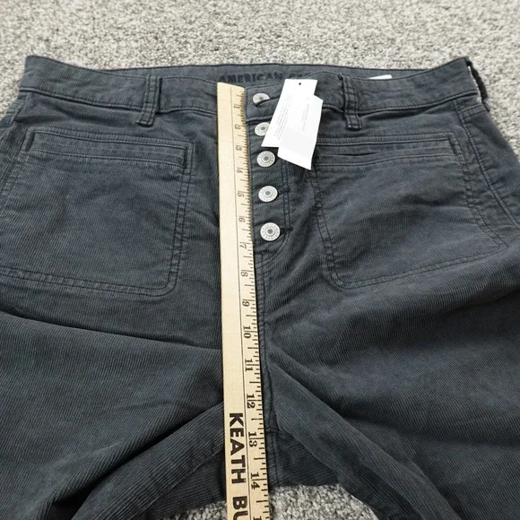 NEW American Eagle Jeans Womens 16 Blue Gray Corduroy Hi Rise Flare Flex Stretch - Picture 5 of 14